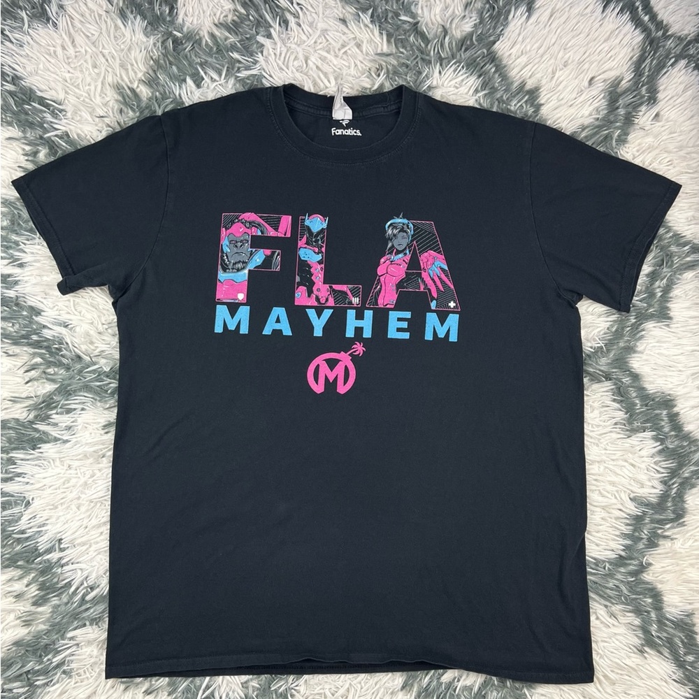 Fanatics Men’s Black Overwatch League Florida Mayhem T-shirt Size Large